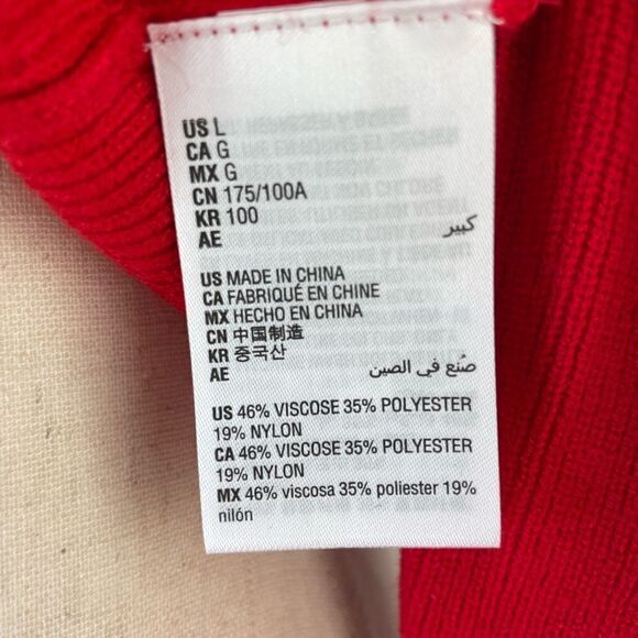 NWT Maison Jules Red Sweater Top Size L - Picture 7 of 8